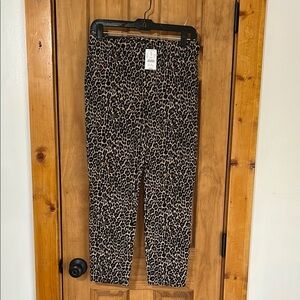 I Crew Leopard Print Leggings